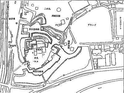 岡崎城縄張図