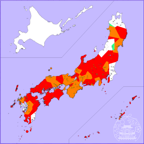 日本100名城 塗りつぶし同好会